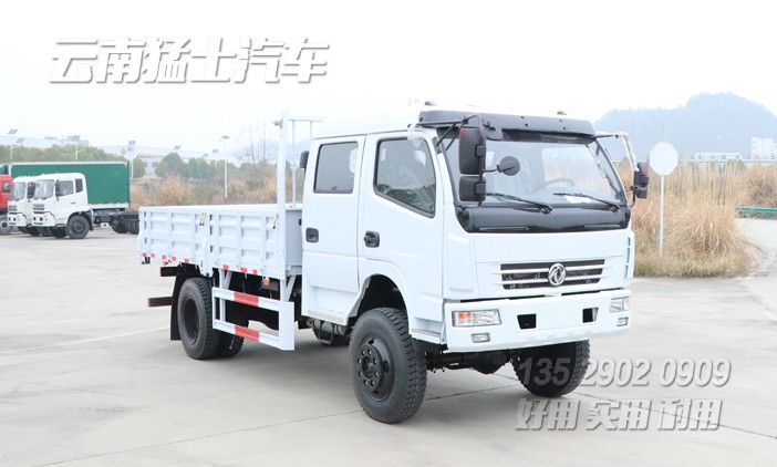 4*4東風(fēng)卡車(chē),輕型卡車(chē),越野卡車(chē),東風(fēng)雙排卡車(chē),3噸小型卡車(chē),貨箱4.2米